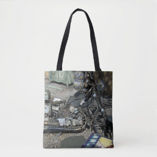 Motorcycle Art Tote Bag