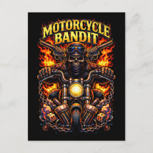 Motorcycle Bandit Postcard