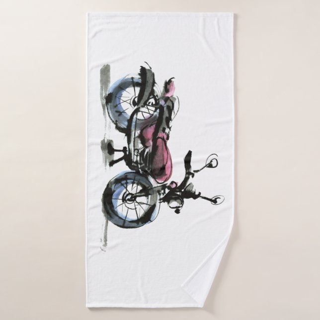 Motorcycle Bath Towel (Bath Towel)