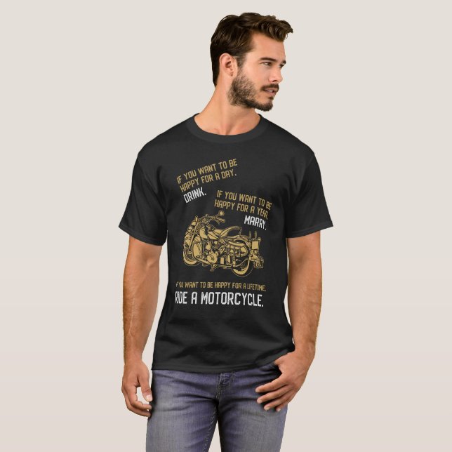 Motorcycle Bike Rider T-shirt (Front Full)
