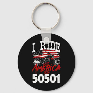 Motorcycle Biker Anti Trump 50501 Pro-democracy Re Key Ring