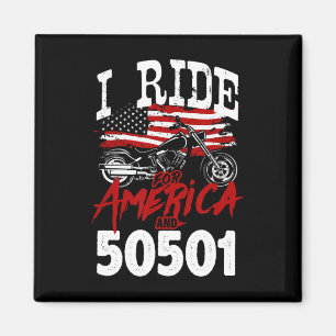 Motorcycle Biker Anti Trump 50501 Pro-democracy Re Magnet