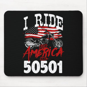 Motorcycle Biker Anti Trump 50501 Pro-democracy Re Mouse Mat