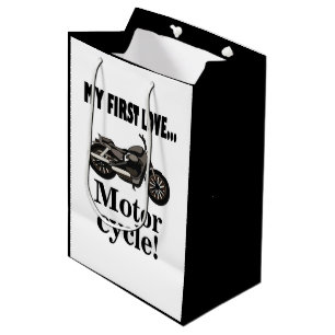 Motorcycle Biker Birthday Motorcycle Medium Gift Bag