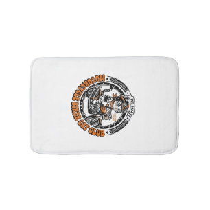 Motorcycle Biker Cat Pet Lover Shirt Art - Motorcy Bath Mat