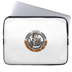 Motorcycle Biker Cat Pet Lover Shirt Art - Motorcy Laptop Sleeve