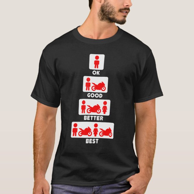 Motorcycle Biker Fan Motorbike Rider Motorsports T-Shirt (Front)