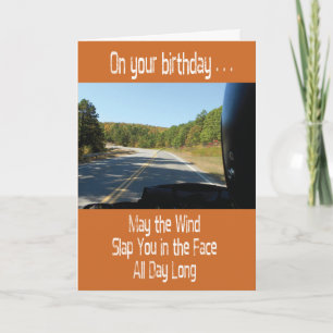 Motorcycle Biker FunnyBirthday Card
