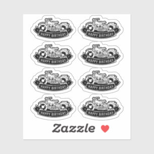 Motorcycle Biker Happy Birthday Party Scrapbook