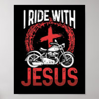 Motorcycle Biker Motorbike Rider I Ride With Jesus
