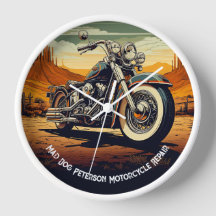 Motorcycle Biker Motorsports Business Gift Clock
