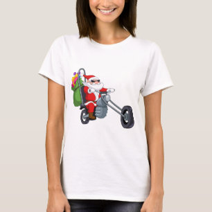 motorcycle biker santa claus T-Shirt