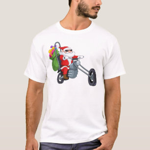motorcycle biker santa claus T-Shirt
