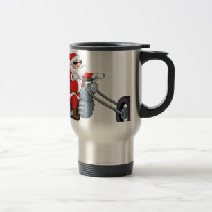motorcycle biker santa claus travel mug