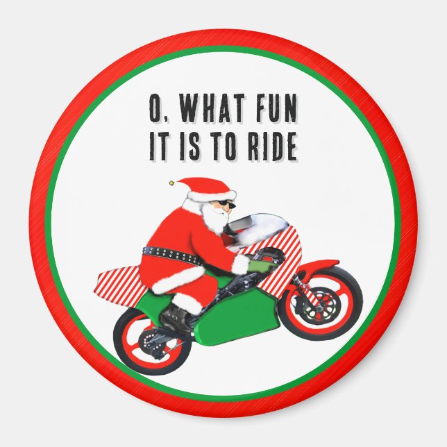 Motorcycle Biker Stocking Stuffer Magnet (Front)