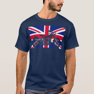 Motorcycle Biker UK United Kingdom Union Flag T-Shirt