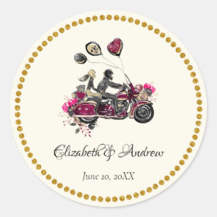Motorcycle Biker Wedding Sticker