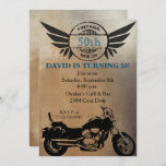 Motorcycle Birthday Invitation<br><div class="desc">Motorcycle Birthday Invitation for any age,  30th 40th 50th 60th 70th 80th 90th birthday invitation for men,  Rustic Birthday Invitaiton</div>