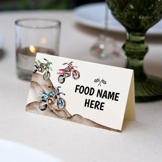 Motorcycle Birthday Place Card (Creator Uploaded)