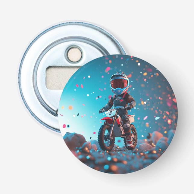 Motorcycle | Boys Birthday party Bottle Opener (Front)