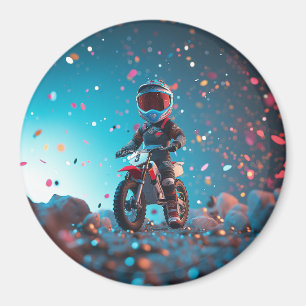 Motorcycle Boys Birthday party Magnet