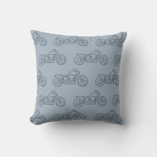 Motorcycle Boys Racing Bike Motorbike Blue Cushion