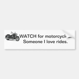 Motorcycle bumper sticker