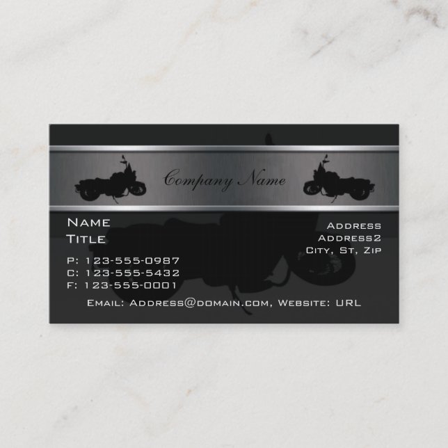 Motorcycle Business Cards (Front)