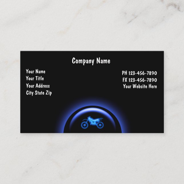 Motorcycle Business Cards (Front)