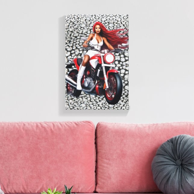 Motorcycle Canvas Print (Insitu(LivingRoom))