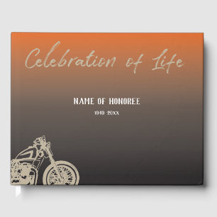 Motorcycle Celebration of Life Memorial Guest Book