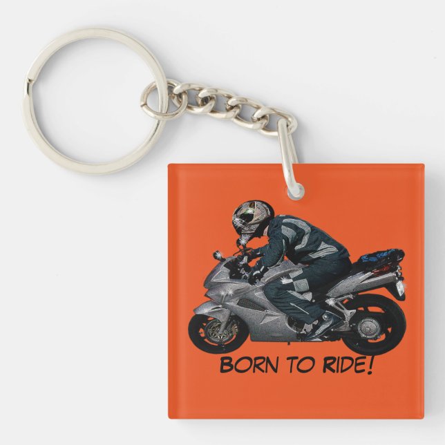 Motorcycle Champion Speedway Track Racer Key Ring (Front)