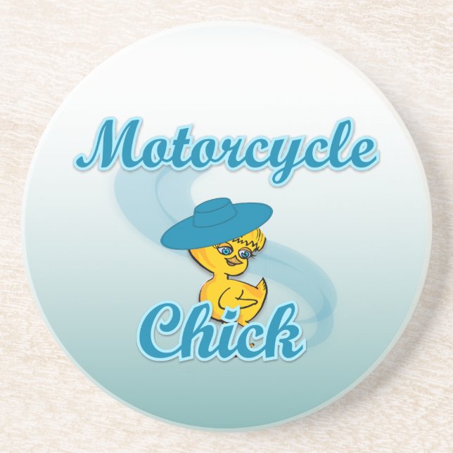 Motorcycle Chick #3 Coaster (Front)