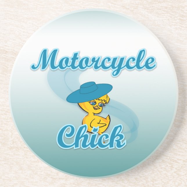 Motorcycle Chick #3 Coaster (Front)