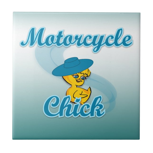 Motorcycle Chick #3 Tile (Front)