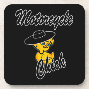 Motorcycle Chick #4 Coaster