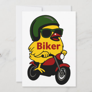 Motorcycle Chick Biker Invitation