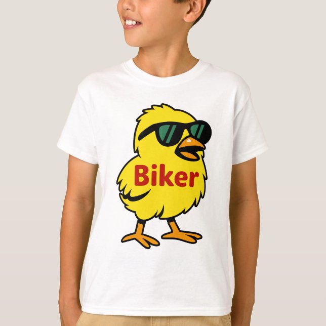 Motorcycle Chick Biker T-Shirt (Front)