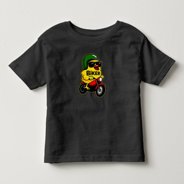 Motorcycle Chick Biker Toddler T-Shirt (Front)