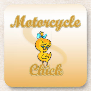 Motorcycle Chick Coaster