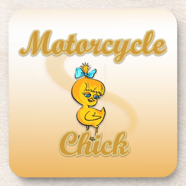 Motorcycle Chick Coaster (Front)