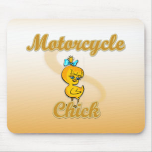 Motorcycle Chick Mouse Mat