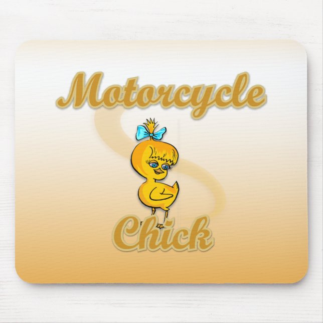 Motorcycle Chick Mouse Mat (Front)