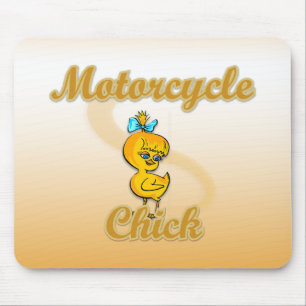 Motorcycle Chick Mouse Mat