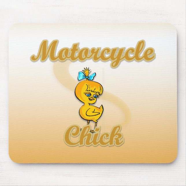 Motorcycle Chick Mouse Mat (Front)