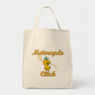 Motorcycle Chick Tote Bag