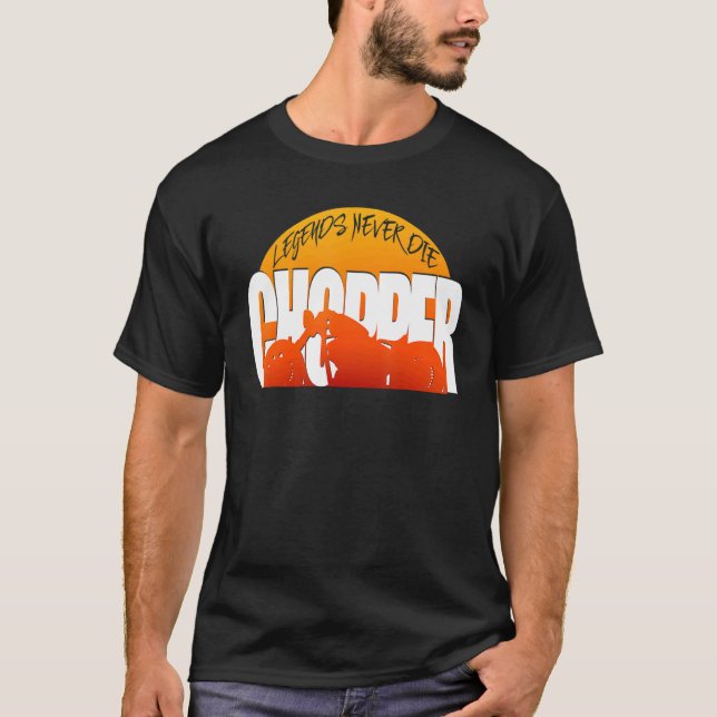 Motorcycle Chopper For Motorcyclists T-Shirt (Front)