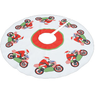 Motorcycle Christmas decor Brushed Polyester Tree Skirt