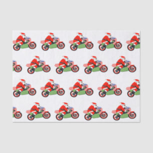 Motorcycle Christmas Tissue Paper