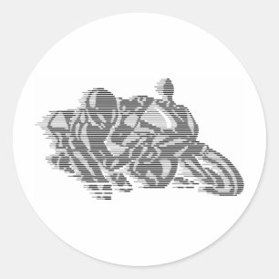 Motorcycle Classic Round Sticker